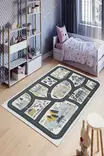 Monivärinen Matto 120x180 cm - Antibakteerinen, Konepestävä, Ekologinen, Liukumaton, 100% Polyesteri, Digitaalinen Painatus - Suuret ja keskikokoiset matot - 8683342890045 - 2