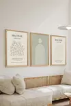 Monivärinen MDF Seinäkoriste Maalaussetti (3 kpl) - Kehyksetön UV-tulostus, 33x48 cm, Tyylikäs Sisustusratkaisu - Taulut ja kehykset - 8684283200955 - 2
