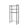 Musta Metallinen Pesukonekaappi - Kestävä 7mm Runkopaksuus, 24x68x150cm - Tyylikäs ja Tilava Säilytysratkaisu - Kylpyhuonekalusteet - 8684282608325 - 3