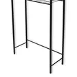 Musta Metallinen Pesukonekaappi - Kestävä 7mm Runkopaksuus, 24x68x150cm - Tyylikäs ja Tilava Säilytysratkaisu - Kylpyhuonekalusteet - 8684282608325 - 6