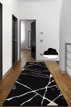 Musta Valkoinen Matto 80x120 cm - Antibakteerinen, Konepestävä, Liukumaton, 100% Polyesteri, 10 mm Paksuus - Pienet matot ja käytävämatot - 8682870896505 - 1