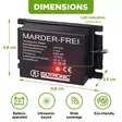 Näädänkarkotin Laite 12 kHz Ulkokäyttöön 12 V - Tuholaistorjunta - 78405 - 55