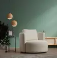 Nojatuoli, kerma, 105 cm x 100 cm x 71 cm, mukava, kestävä, tyylikäs - Nojatuolit - 8683742690825 - 3
