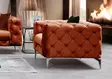 Nojatuoli, oranssi, 108 cm leveä, kestävä, mukava - Nojatuolit - 8683342529075 - 3