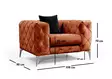 Nojatuoli, oranssi, 108 cm leveä, kestävä, mukava - Nojatuolit - 8683342529075 - 7