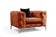 Nojatuoli, oranssi, 108 cm leveä, kestävä, mukava - Nojatuolit - 8683342529075 - 6