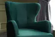 Nojatuoli, petroolinvihreä, 73 cm leveä, 87 cm korkea, 80 cm syvä, ylellinen, kestävä, mukava - Nojatuolit - 8683342008075 - 4