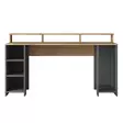 Opiskelupöytä - Huonekalut, Pähkinä Antrasiitti, 100% Melamiinipinnoitettu Lastulevy, 18 mm, 160x89,5x55 cm - Työpöydät - 8683742031765 - 1