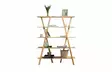 Pine Wood Bookshelf - 100% Mänty, 120x148x30 cm, Tammi, Useita Hyllyjä, Kiinnitettävä, Lisäsäilytys, 1 Paketti - Kirjahyllyt - 8681875207095 - 1