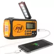 PNI DYN300 kannettava radio dynamolla, aurinkolatauksella, taskulampulla, 4000 mAh varavirtalähteellä, SOS, IPX3, oranssi - Radiot ja MP3/4-soittimet - 5949066537325 - 5