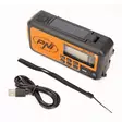 PNI DYN300 kannettava radio dynamolla, aurinkolatauksella, taskulampulla, 4000 mAh varavirtalähteellä, SOS, IPX3, oranssi - Radiot ja MP3/4-soittimet - 5949066537325 - 16