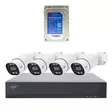 PNI House IPMAX POE 8 -videovalvontajärjestelmäpaketti, NVR 4 kameralla ja PNI SafeHouse 1 Tt:n kiintolevyllä - PNI tuotteet - 5949066546365 - 1
