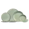 Ruokailuvälinesetti (24 osaa), vihreä, 27 x 27 x 2,5 cm, tyylikäs, kestävä - Lautaset - 8681875995725 - 1