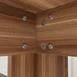 Ruokapöytä, Pähkinä, 100% Melamiinipinnoitettu Lastulevy, 18 mm, 120x78x80 cm, Tyylikäs ja Kestävä - Ruokapöydät - 8681875037425 - 5