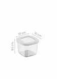 Säilytyslaatikko-setti (12 osaa), valkoinen, 10 x 10 x 9,5 cm, kestävä, BPA-vapaa - Muovilaatikot ja säilytyslaatikot - 8683342850865 - 1