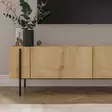 Sapphire Oak TV-taso - 160x45,6x31,4 cm - 100% Melamiinipinnoitettu - Tyylikäs ja Kestävä Säilytysratkaisu - TV-tasot - 8684283501625 - 4