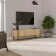 Sapphire Oak TV-taso - 160x45,6x31,4 cm - 100% Melamiinipinnoitettu - Tyylikäs ja Kestävä Säilytysratkaisu - TV-tasot - 8684283501625 - 3