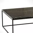 Sohvapöytä - Musta Valkoinen, 100% Melamiinipinnoitettu Lastulevy, 18 mm, Metallijalat, 75x43x75 cm, 1 Paketti - Sohvapöydät - 8681875560015 - 1