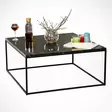 Sohvapöytä - Musta Valkoinen, 100% Melamiinipinnoitettu Lastulevy, 18 mm, Metallijalat, 75x43x75 cm, 1 Paketti - Sohvapöydät - 8681875560015 - 2