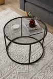 Sohvapöytä, musta, 60cm x 43cm x 60cm, kestävä, tyylikäs - Sohvapöydät - 8683742475125 - 2
