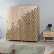 Sonoma Oak Vaatekaappi - 100% Melamiinipinnoitettu, Hornbeam Jalat, Metalli- ja Köysikahvat, 180x192x52 cm - Vaatekaapit - 8681875381115 - 2