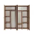 Sonoma Oak Vaatekaappi - 100% Melamiinipinnoitettu, Hornbeam Jalat, Metalli- ja Köysikahvat, 180x192x52 cm - Vaatekaapit - 8681875381115 - 7