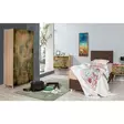Sonoma Oak Vaatekaappi - 100% Melamiinipinnoitettu, Hornbeam Jalat, Metalli- ja Köysikahvat, UV-suojattu, 90x192x52 cm - Vaatekaapit - 8681875341225 - 2