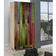 Sonoma Oak Vaatekaappi - 100% Melamiinipinnoitettu, UV-suojattu, Hornbeam-jalat, Metalli- ja Köysikahvat, 90x192x52 cm - Vaatekaapit - 8681875341195 - 3