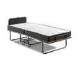 Taitettava Sänky - Valkoinen/Musta - Metallirunko - 15 cm Patja - Tilaa Säästävä - Kestävä Teräsrakenne - 90x70x204 cm - Sängyt - 8682870568655 - 5