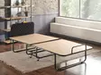 Taitettava Sänky - Valkoinen/Musta - Metallirunko - 15 cm Patja - Tilaa Säästävä - Kestävä Teräsrakenne - 90x70x204 cm - Sängyt - 8682870568655 - 4
