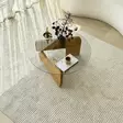 Tammi-Läpinäkyvä Sohvapöytä: 100% Karkaistu Lasi, Mänty Runko, 75x35x75 cm, Tyylikäs ja Kestävä Huonekalu - Sohvapöydät - 8684283311095 - 7