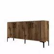 Teollinen Konsoli - Tyylikäs ja Kestävä Säilytysratkaisu, Pähkinä, 160x78x35 cm, Metalli- ja Muoviyksityiskohdat - Lipastot ja senkit - 8683743027835 - 6