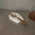 Thassos Marmori Lusikkateline - Tyylikäs ja Kestävä Keittiöväline, Valkoinen, 18x12,5x2 cm, Helppo Puhdistaa - Aterimet ja ottimet - 8684283056385 - 2