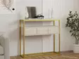 Travertiini Konsoli - 100% Melamiinipinnoitettu Lastulevy, 18mm, 90x70x34cm, Tyylikäs ja Kestävä Huonekalu - Lipastot ja senkit - 8684283057405 - 2