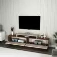 TV-taso, 100% melamiinipinnoitettu, 180x50,2x29,6 cm, vaalea pähkinä-beige, lisäsäilytys, seinäkiinnitys, huonekalut - TV-tasot - 8684283434015 - 4