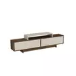 TV-taso, 100% melamiinipinnoitettu, 180x50,2x29,6 cm, vaalea pähkinä-beige, lisäsäilytys, seinäkiinnitys, huonekalut - TV-tasot - 8684283434015 - 1