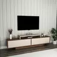TV-taso, 100% melamiinipinnoitettu, 180x50,2x29,6 cm, vaalea pähkinä-beige, lisäsäilytys, seinäkiinnitys, huonekalut - TV-tasot - 8684283434015 - 3