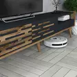 TV-taso, 100% Melamiinipinnoitettu Lastulevy, Pähkinä-Antrasiitti, 180x35x45 cm, Useita Hyllyjä, Lisäsäilytystilaa - TV-tasot - 8684282088165 - 5