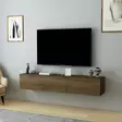 TV-taso, 160 cm, Pähkinä, 100% Lastulevy, Useita Hyllyjä, Kiinnitettävä Seinä, 29,6 cm Korkeus, 31,4 cm Syvyys - TV-tasot - 8684283208715 - 3