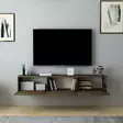 TV-taso, 160 cm, Pähkinä, 100% Lastulevy, Useita Hyllyjä, Kiinnitettävä Seinä, 29,6 cm Korkeus, 31,4 cm Syvyys - TV-tasot - 8684283208715 - 5