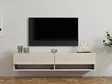 TV-taso Travertiini, 100% Melamiinipinnoitettu Lastulevy, 141x31x30 cm, Useita Hyllyjä, Kiinnitettävä Seinäkiinnitys - TV-tasot - 8684283021345 - 3
