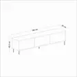 TV-taso, Valkoinen Marmori Kulta, 180x45,2x35 cm, 100% Melamiinipinnoitettu, Useita Hyllyjä, Kiinnitettävä Seinäasennus - TV-tasot - 8684282548485 - 6