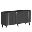 Tyylikäs ja Kestävä Konsoli: Anthracite Hopea, 100% Melamiinipinnoitettu, 150x80x40 cm, 2 Pakettia, 18 mm Paksuus - Lipastot ja senkit - 8683742469315 - 1