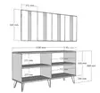 Tyylikäs ja Kestävä Konsoli: Anthracite Hopea, 100% Melamiinipinnoitettu, 150x80x40 cm, 2 Pakettia, 18 mm Paksuus - Lipastot ja senkit - 8683742469315 - 9
