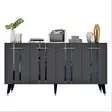 Tyylikäs ja Kestävä Konsoli: Anthracite Hopea, 100% Melamiinipinnoitettu, 150x80x40 cm, 2 Pakettia, 18 mm Paksuus - Lipastot ja senkit - 8683742469315 - 6