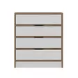 Tyylikäs ja Kestävä Lipasto - Pähkinä Valkoinen, 100% Melamiinipinnoitettu, 70x40x80 cm, Runsaasti Säilytystilaa - Lipastot ja senkit - 8683742567455 - 5