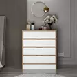 Tyylikäs ja Kestävä Lipasto - Pähkinä Valkoinen, 100% Melamiinipinnoitettu, 70x40x80 cm, Runsaasti Säilytystilaa - Lipastot ja senkit - 8683742567455 - 2