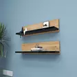 Tyylikäs ja Kestävä Seinä Hylly, Atlantic Pine Musta, 100% Melamiinipinnoitettu, 60x15x13 cm, Helppo Asennus - Seinähyllyt - 8684282413585 - 3
