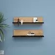 Tyylikäs ja Kestävä Seinä Hylly, Atlantic Pine Musta, 100% Melamiinipinnoitettu, 60x15x13 cm, Helppo Asennus - Seinähyllyt - 8684282413585 - 4