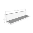 Tyylikäs ja Kestävä Seinä Hylly, Atlantic Pine Musta, 100% Melamiinipinnoitettu, 60x15x13 cm, Helppo Asennus - Seinähyllyt - 8684282413585 - 5